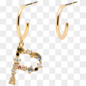 Earrings, HD Png Download - gold letter png