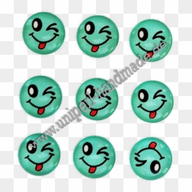 Winking Emoji Png Emoji Cabochon, 14 Mm, Face With - Smiley, Transparent Png - food emojis png