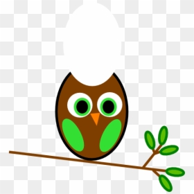 Brown Green Owl Svg Clip Arts - Owl And Olive Branch, HD Png Download - png owl