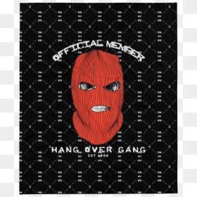 Hog Monogram Mask Shirt White Font New Mockup Front - Knitting, HD Png Download - throw up png