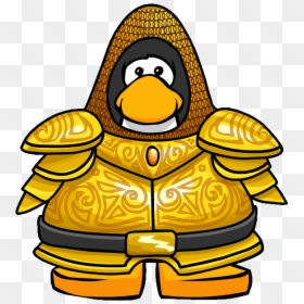 Golden Knight"s Armor From A Player Card - Club Penguin Blue Penguin, HD Png Download - knight armor png