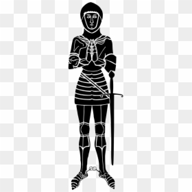 Praying Knight Silhouette, HD Png Download - knight armor png