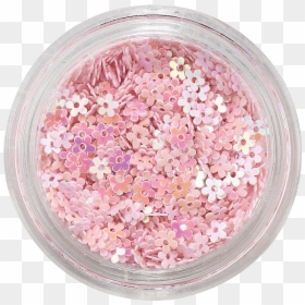 Pink Holo Flowers - Glitter, HD Png Download - glitters png