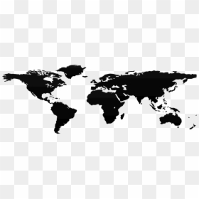 Transparent World Map Silhouette Png - Transparent Background High Resolution World Map Png, Png Download - world map silhouette png