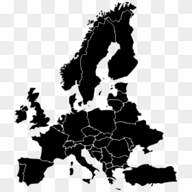 Europe Map Clip Art, HD Png Download - world map silhouette png