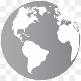 World Map Globe Vector, HD Png Download - world map silhouette png
