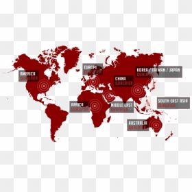 Birth Registration Across The Globe, HD Png Download - world map silhouette png