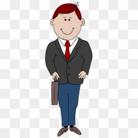 Cartoon Man In Suit, HD Png Download - business person png