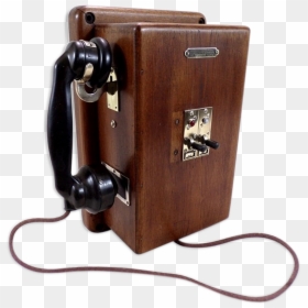 Phone Old Telephone Standard Wooden Brass And Metal - Plywood, HD Png Download - old telephone png