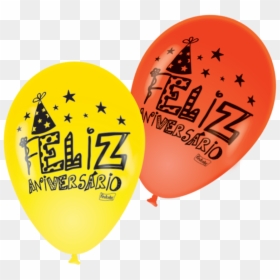 Balão Feliz Aniversário - Balão Com Feliz Aniversário, HD Png Download - feliz aniversario png