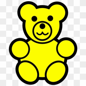 Gummy Bear Teddy Clipart Clip Art Black And White Transparent - Teddy Bear For Coloring, HD Png Download - teddy png