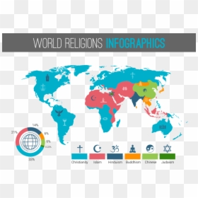 Judaism On A Map, HD Png Download - map of the world png