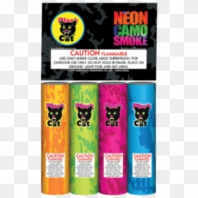 Black Cat Neon Camo Smoke - Neon Camo Smoke Black Cat, HD Png Download - smoke grenade png