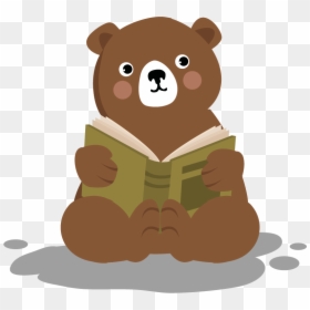 Kartun Bear Baca Buku, HD Png Download - teddy png