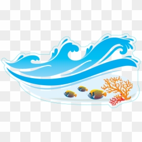 Transparent Wave Emoji Png - Beach Waves Png Clipart, Png Download - wave design png