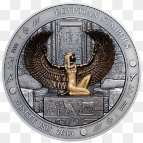 Palau - 2016 - 20 Dollars - Egyptian Symbols Winged - Dioses Egipcios En Monedas, HD Png Download - egyptian symbols png