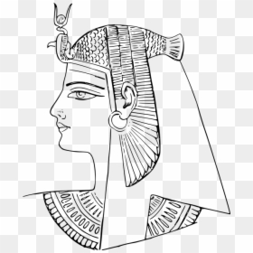 Ancient, Egypt, Egyptian, Pharaoh, People - Ancient Egyptian Face Drawing, HD Png Download - egyptian symbols png
