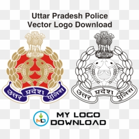 Up Police Logo Hd, HD Png Download - badge vector png