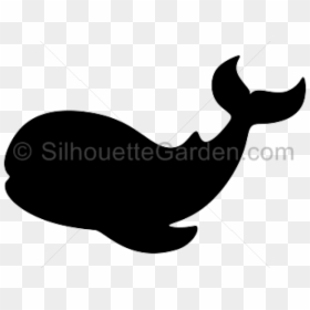 Whale Silhouette - Silhouette Of Cartoon Whale, HD Png Download - whale silhouette png