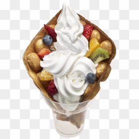 Bubble Waffle Natfood - Bubble Waffle Soft Ice Cream, HD Png Download - waffle cone png