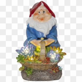 Solar Decoration Gnomy - Solar Lamp, HD Png Download - garden gnome png