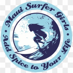Girl Surf Logo, HD Png Download - surfer silhouette png