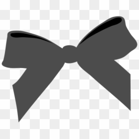 Black Ribbon - Bow Tie Clp Art, HD Png Download - black ribbon vector png