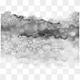 And White Painting Snowflake - Watercolor Painting, HD Png Download - white watercolor png