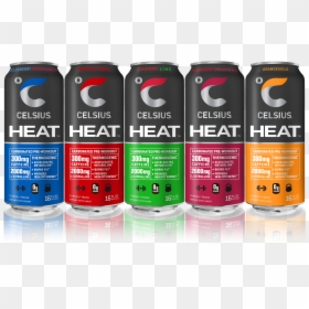 Image Of All Celsius Heat Flavors - Celsius Heat Drink, HD Png Download - monster drink png