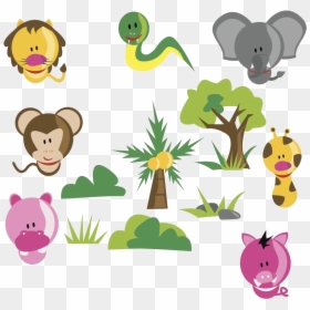 Tropical Okapi Animal Animals - Easy To Draw Tropical Rainforest Animals, HD Png Download - animal kingdom png