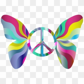 All Photo Png Clipart - Peace Sign With Butterfly, Transparent Png - png peace sign