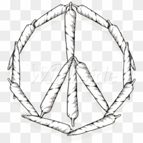 Joint Peace Sign - Sketch, HD Png Download - png peace sign