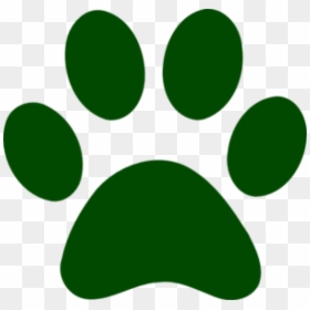 Transparent Bear Border Clipart - Green Paw Clipart, HD Png Download - paw print border png