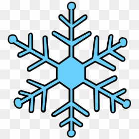 How To Draw Snowflake - Easy Snowflake Drawing, HD Png Download - snow emoji png