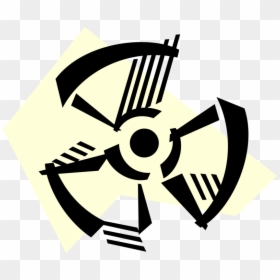 Vector Illustration Of Nuclear Fallout Radioactive - Radioactive Symbol, HD Png Download - radioactive sign png