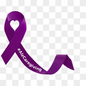 Purple Ribbon Alzheimer's Clipart, HD Png Download - alzheimer's association logo png