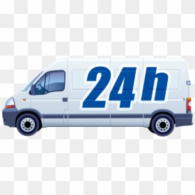 Minivan Vector - Free Delivery Van, HD Png Download - delivery van clipart png