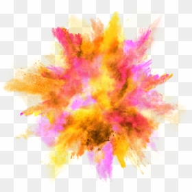 Transparent Dry Color Splash Png - Explosion De Couleur Yellow Orange, Png Download - dry color splash png