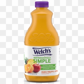 Welch's Refreshingly Simple Orange Pineapple Apple, HD Png Download - pineapple juice glass png