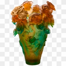 Vase Rose Passion Bleu, HD Png Download - white flower vase png