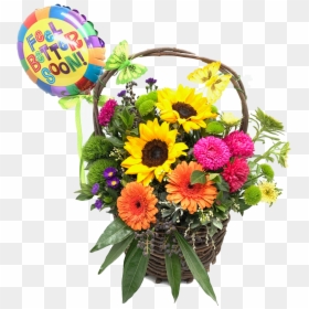 Flower Basket Logo Transparent, HD Png Download - bouquet basket png