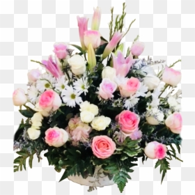 Garden Roses, HD Png Download - bouquet basket png