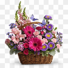 Bouquet Basket Png, Transparent Png - bouquet basket png
