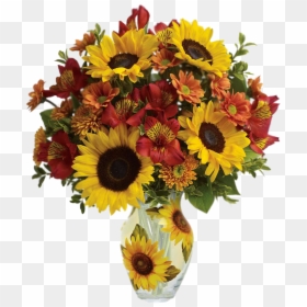 Flores Encontradas En La Web Basket Flower Arrangements, - Pure Happiness Bouquet, HD Png Download - bouquet basket png