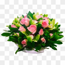 Garden Roses, HD Png Download - bouquet basket png