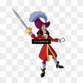Captain Hook Cartoons Disney - Captain Hook Disney Villains, HD Png Download - disney cartoons png