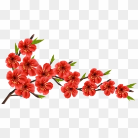 Red Flowers Png Transparent, Png Download - spring flowers png
