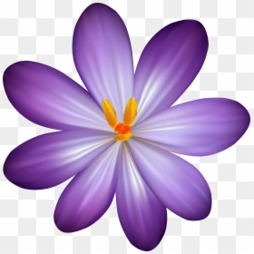 Purple Flower Clipart Png, Transparent Png - spring flowers png