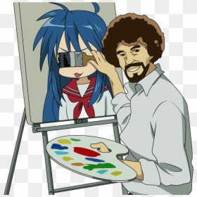 Sayonara Zetsubou Sensei, HD Png Download - bob ross png