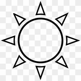Sun Clipart Black And White, HD Png Download - circle outline png